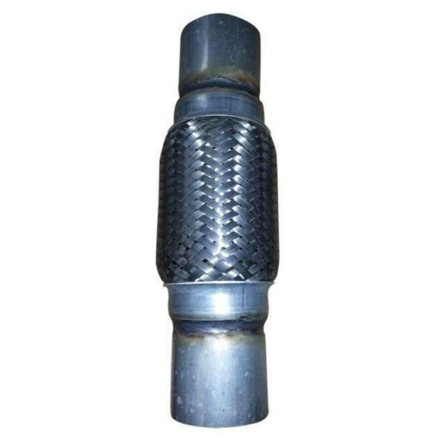 ROL exhaust flex pipe 2 1/4 inch inlet/outlet 10 inch body length double braided stainless steel mesh clamp or weld