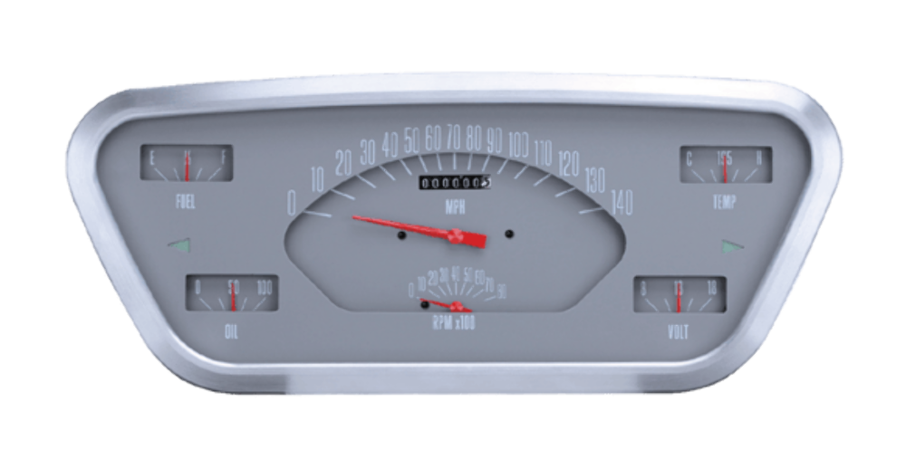 1953-55 Ford F-100 Truck Gray 6-in-One package FT53G-100 dash gauge cluster