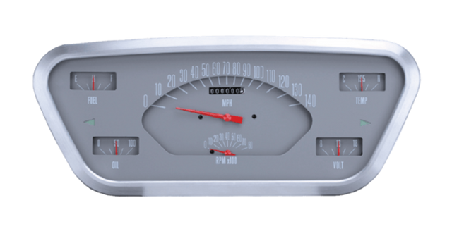 1953-55 Ford F-100 Truck Gray 6-in-One package FT53G-100 dash gauge cluster