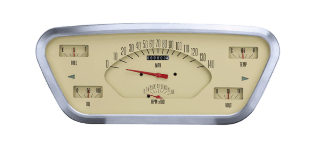 1953-55 Ford F-100 Truck Tan 6-in-One package FT53T-100 dash gauge cluster
