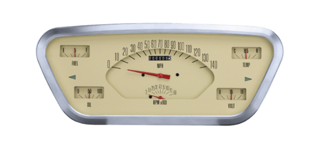 1953-55 Ford F-100 Truck Tan 6-in-One package FT53T-100 dash gauge cluster