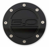 Fuel Door Black 5.0 Logo fits FordMustang 15-21 Drake MuscleCars FR3Z-6640526-5A muscle car stainless steel 6124057