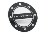 Fuel Door Blk&Silver Accent fits Ford Mustang 15-19 Drake -FR3Z-6640526-MB muscle car black stainless steel