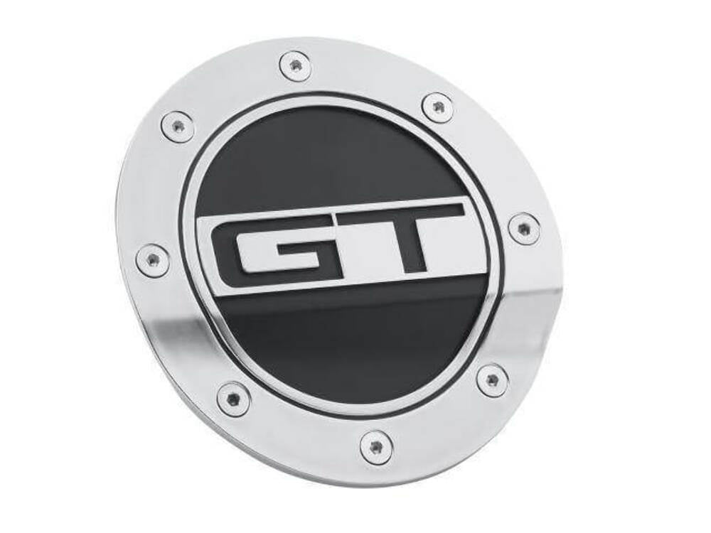 Fuel Door Silver/Black fits Ford Mustang 15-19 FR3Z-6640526-GS muscle car stainless steel 16826