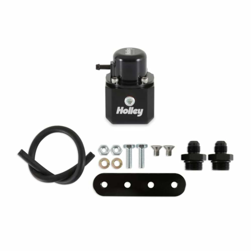 Holley FUEL PULSE DAMPER, 6AN, EXTENDED RANGE 40-100 PSI 12-1008 black stainless steel aluminum