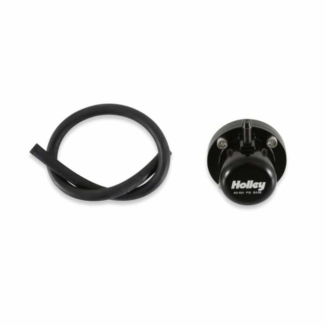 Holley FUEL PULSE DAMPER, 8AN, EXTENDED RANGE 40-100 PSI 12-1005 black stainless steel aluminum