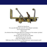 GM Bottom Mount Prop Valve Kit. Disc/Drum - Brass 1 PV2K-2BM Brakes MBM