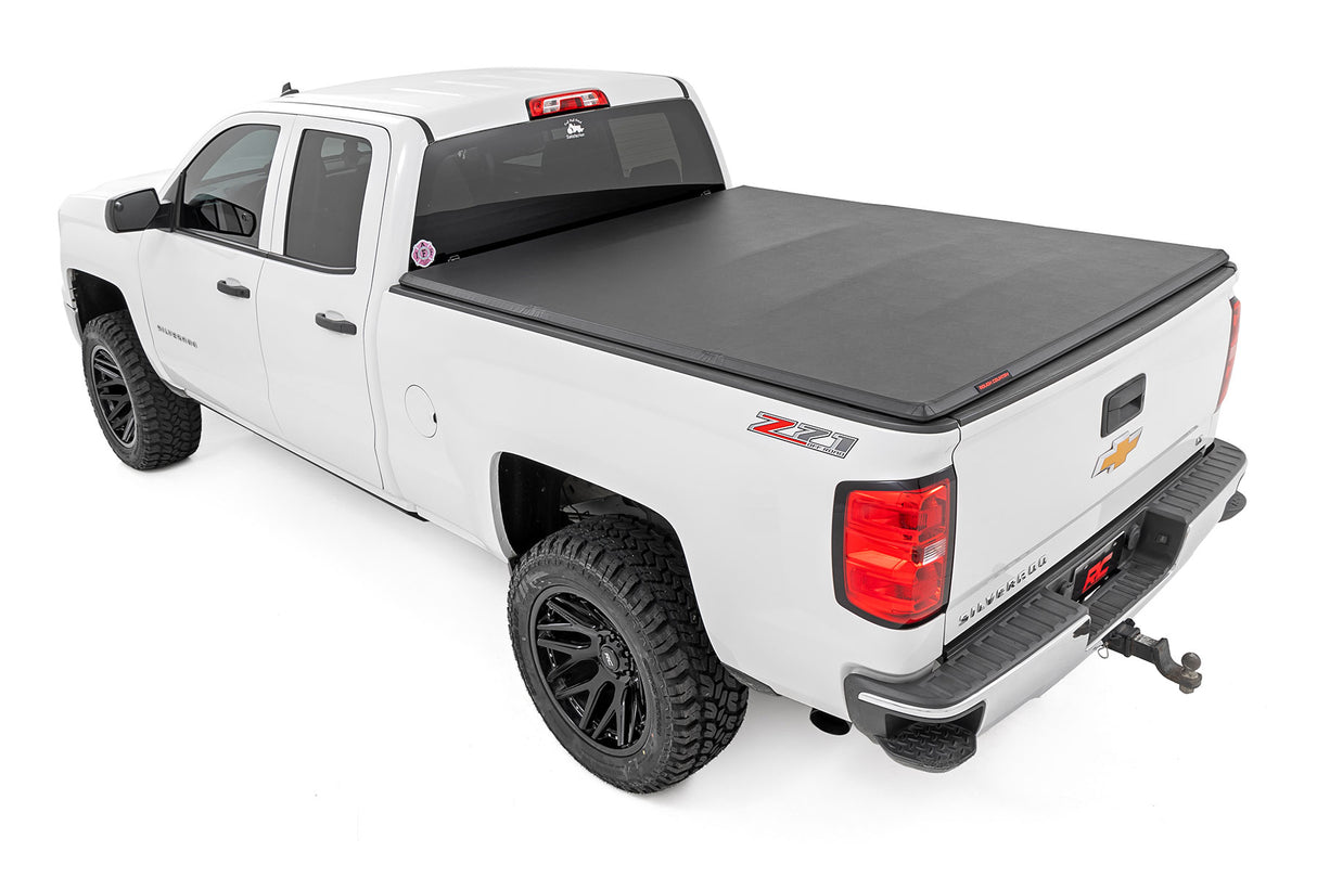 Soft Tri-Fold Bed Cover for Chevy by Rough Country