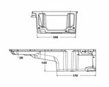 Holley GM LS Swap Oil Pan - Carbon Black Ceramic - additional front clearance - 302-2BK
