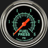 G/Stock 2 5/8" Fuel Pressure Gauge, 15 psi GS345SLF