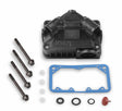 Holley Hard Core Gray Aluminum Center Hung V Bowl Kit - Primary - 134-71HB black aluminum