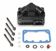 Holley Hard Core Gray Aluminum Center Hung V Bowl Kit Secondary w/Pump 134-73HB black aluminum