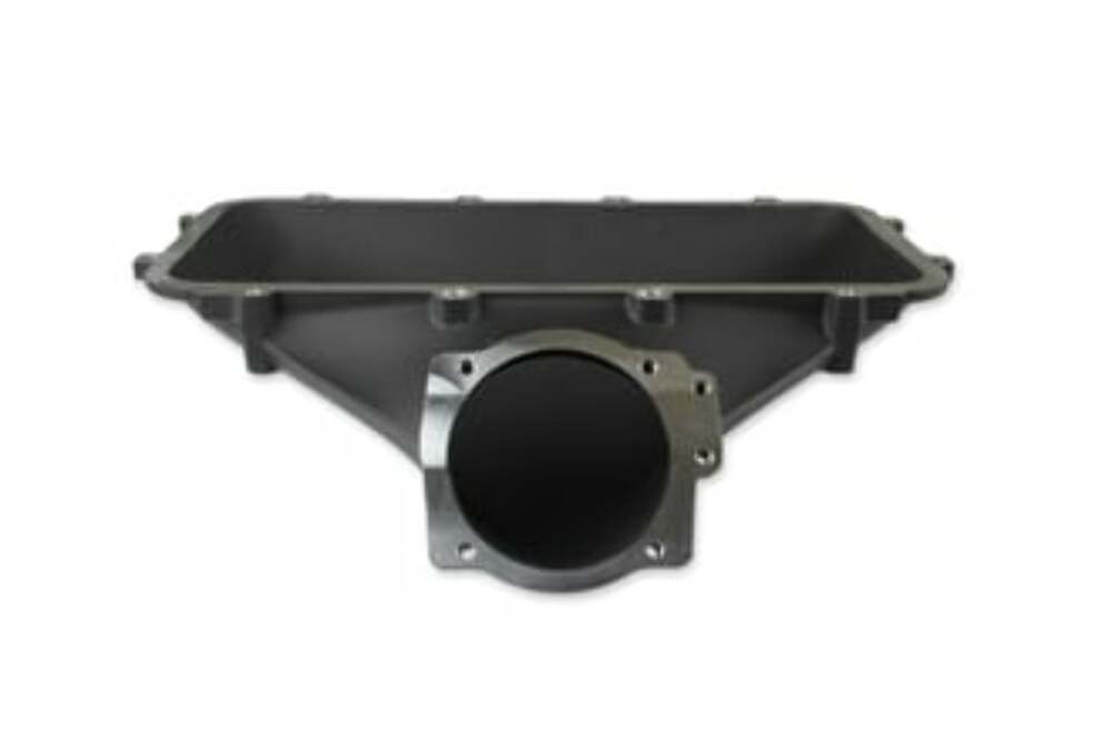 Hooker performance muffler ram-105mm-cast-side-mount-plenum-top-300-301bk