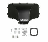 Holley EFI HI-RAM 95MM Fabricated Side Mount Plenum Top - 300-281 for Ford black aluminum