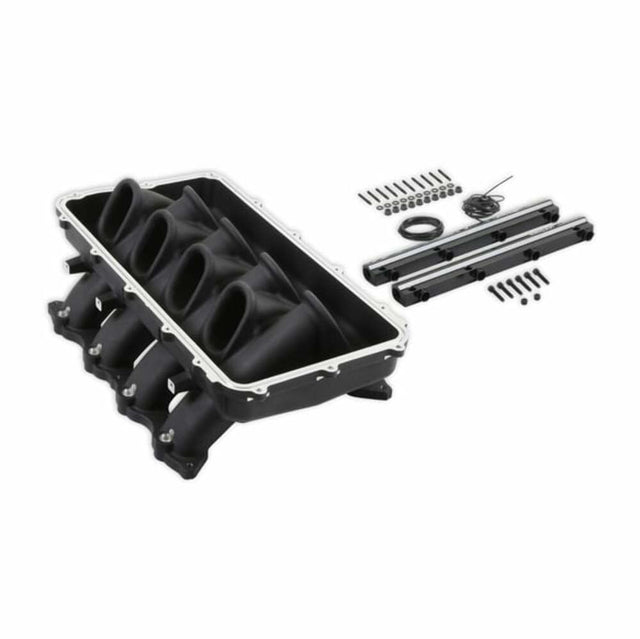 Holley EFI Hi-Ram Base, Ford Coyote Black-300-920BK for 2011-2023 Ford Mustang black aluminum