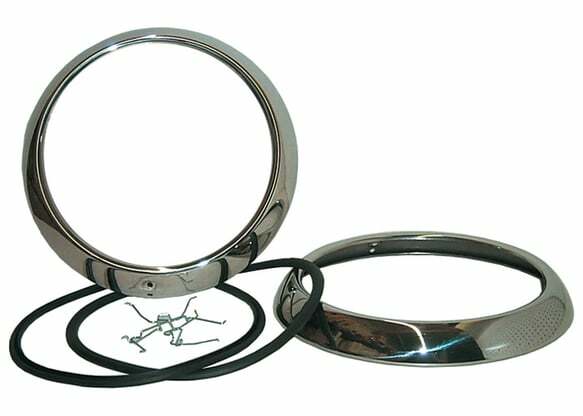1947-1954 Chevrolet Truck; Headlight Bezels With Seals & Clips HLB4754