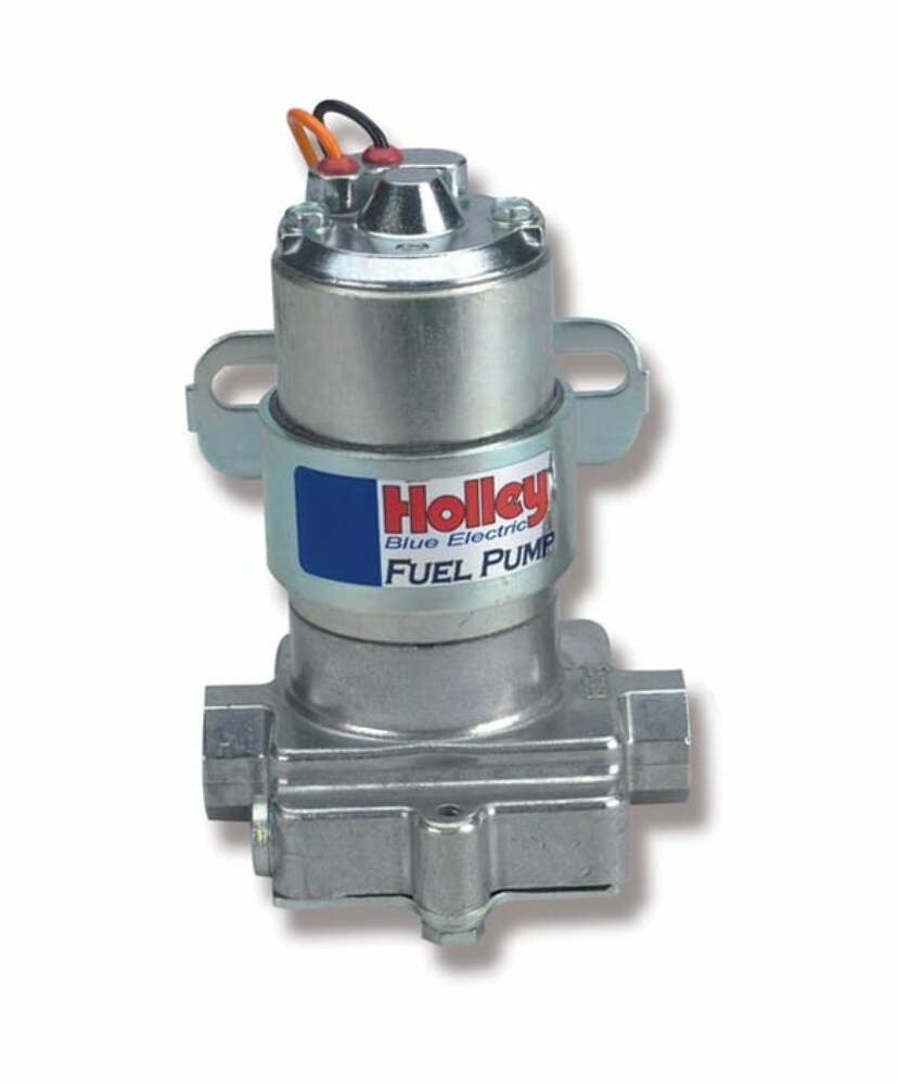 Holley 12-812-1 Fuel Pump Electric Blue External Inline 110 gph Gasoline Kit black polished aluminum