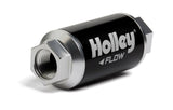 Holley 162-551 - 100 GPH HP Billet Fuel Filter - Street/Strip Carb or EFI Applications Pre Filter 100 Micron black stainless steel aluminum