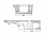 t Holley 302-2 GM LS Retro-Fit Gen 1 F-Body Oil Pan- Additional Front Clearance Holley