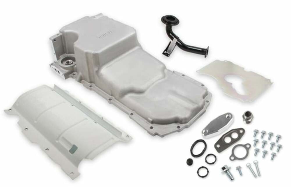 Hooker performance muffler aluminum holley-302-20-gm-gen-v-lt-retro-fit-oil-pan-as-cast