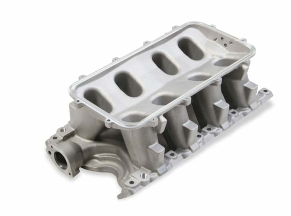 Holley 351W Ford Hi-Ram Carbureted Manifold Base - 300-243 aluminum