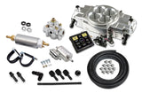 Holley EFI Sniper EFI 550-870K Sniper Stealth 4150 Self-Tuning Fuel Injection System Master Kit for Ford black stainless steel