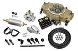 Holley EFI 550-872K Sniper EFI Stealth 4150 Kit - Classic Gold Finish for Ford black stainless steel