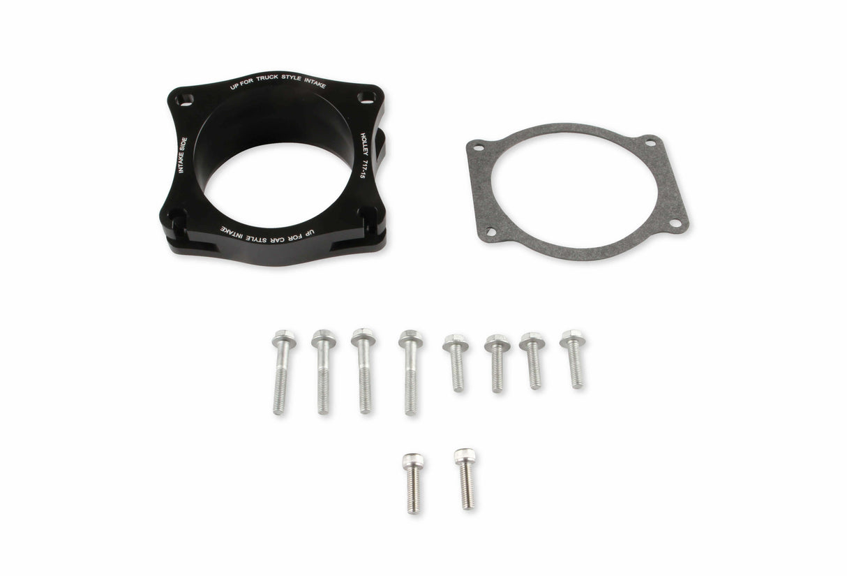 t Holley 717-15 - Throttle Body Angle Adapter - for GM LS and LT, and LT4 Intakes Holley