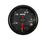 Holley Analog Style Fuel Level Gauge - 26-614 black aluminum