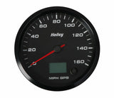 Holley Analog Style Speedometer - 26-612 black aluminum
