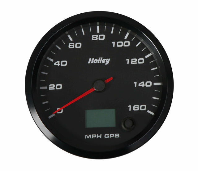 Holley Analog Style Speedometer - 26-612 black aluminum