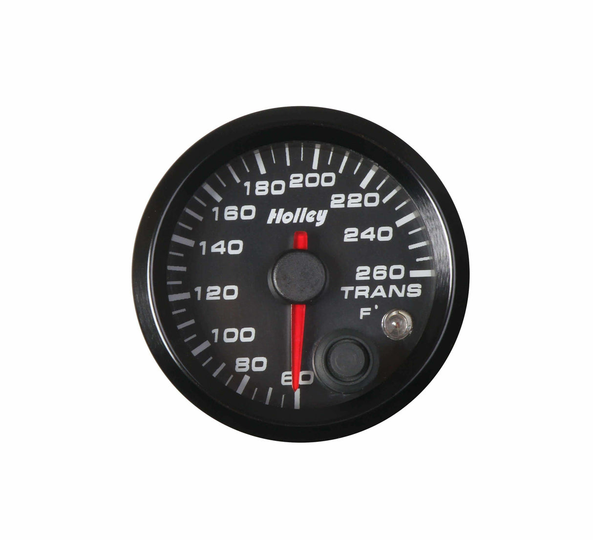 Holley Analog Style Transmission Temperature Gauge - 26-605 black aluminum