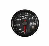 Holley Analog Style Water Temperature Gauge - 26-602 black aluminum