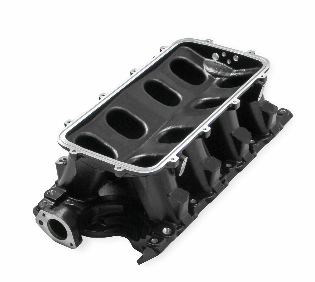 Holley Black 351W Ford Hi-Ram Carbureted Manifold Base - 300-243BK black aluminum