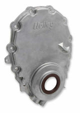 Holley Cast Aluminum Timing Chain Cover - 21-150 for 1985-1986 Chevy C10 black aluminum