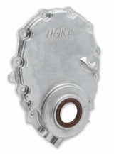 Holley Cast Aluminum Timing Chain Cover w/Crank Sensor Port 21-152 for 1999-2000 Chevy black aluminum