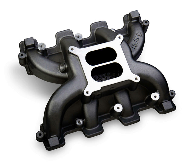 Holley Dual Plane Intake - GM LS1/LS2/LS6 - Black - 300-130BK for 1997-2004 Chevy Corvette black aluminum