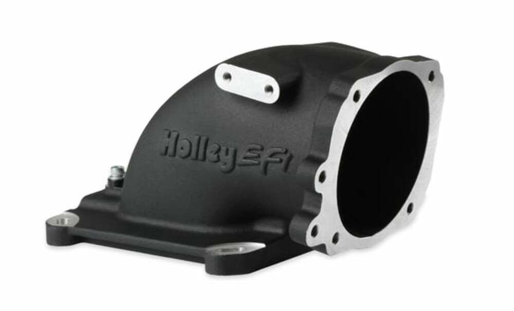 t Holley EFI 300-240FBK - Throttle Body Intake Elbow 4150 - Fits Ford Throttle Bodies-Black Finish HolleyEFI