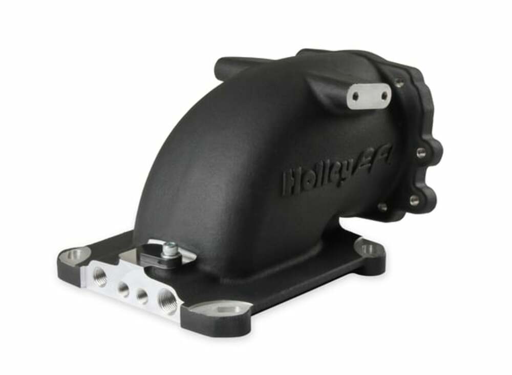 t Holley EFI 300-240FBK - Throttle Body Intake Elbow 4150 - Fits Ford Throttle Bodies-Black Finish HolleyEFI