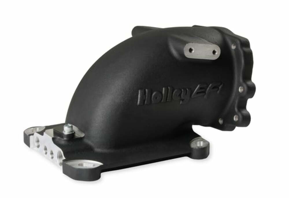 t Holley EFI 300-240FBK - Throttle Body Intake Elbow 4150 - Fits Ford Throttle Bodies-Black Finish HolleyEFI