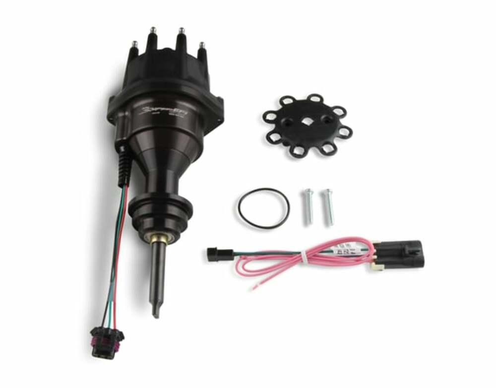 Holley Sniper EFI fuel injection system black aluminum efi-565-304bk-sniper-efi-hyperspark-distributor
