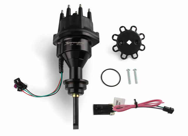 Holley Sniper EFI fuel injection system black aluminum efi-565-306bk-sniper-efi-hyperspark-distributor