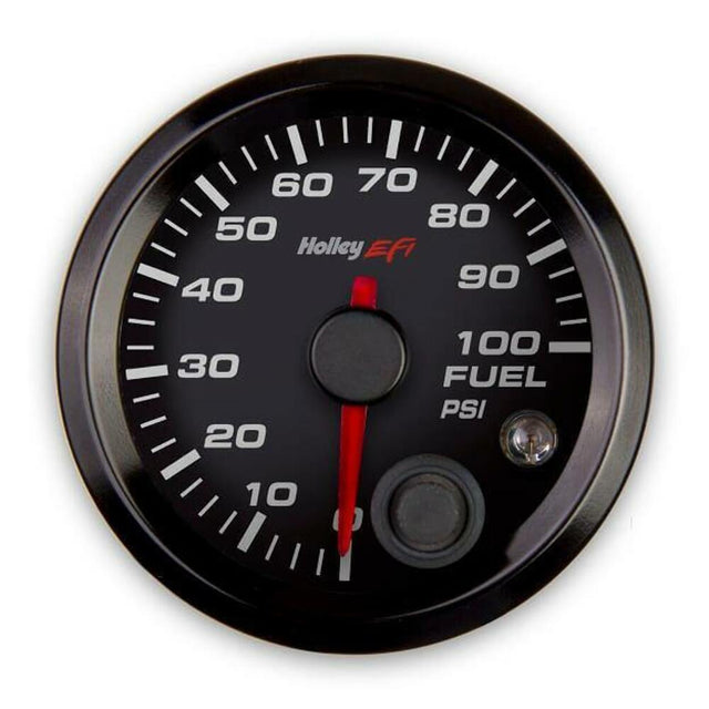 Holley EFI Fuel Pressure Gauge - 553-129 aluminum