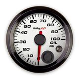 Holley EFI Oil Pressure Gauge - 553-127W aluminum