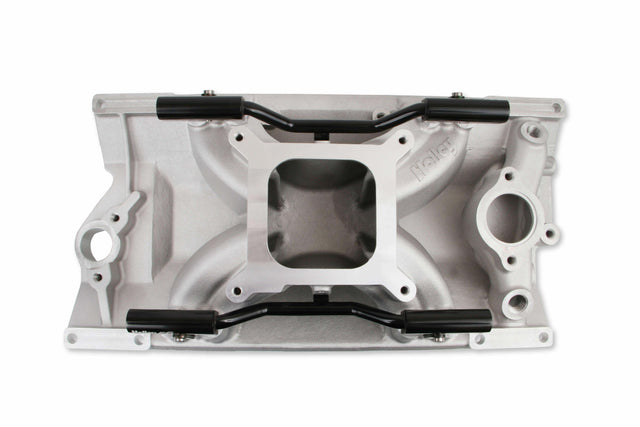 Holley EFI SBC 4150 Single Plane Fuel Injection Intake Manifold - 300-263 for 1996-2002 Chevy black aluminum