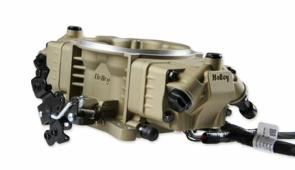 Holley EFI Terminator X Stealth 4150 Throttle Body - Classic Gold 534-294 black aluminum