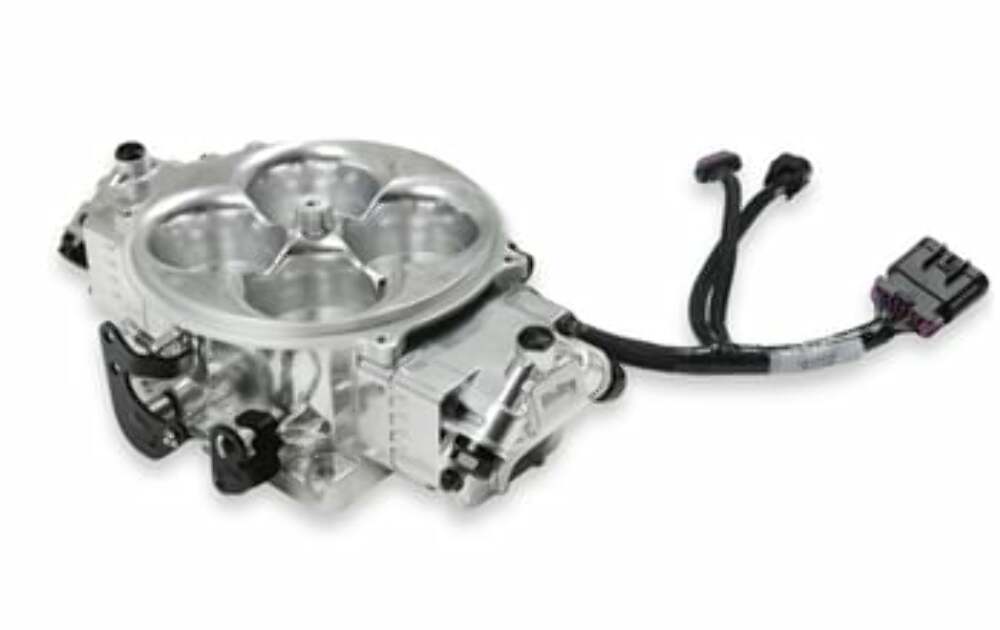 Holley EFI Terminator X Stealth 4500 Service Throttle Body - Shiny 534-303 1440 CFM black polished aluminum