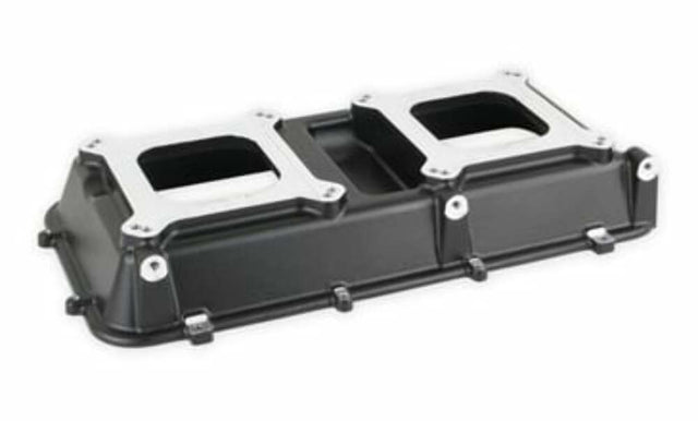 Holley EFI Hi-Ram Intake Plenum Top Only - 2 x 4150 - Flat Black Finish 300-207BK-2 black aluminum