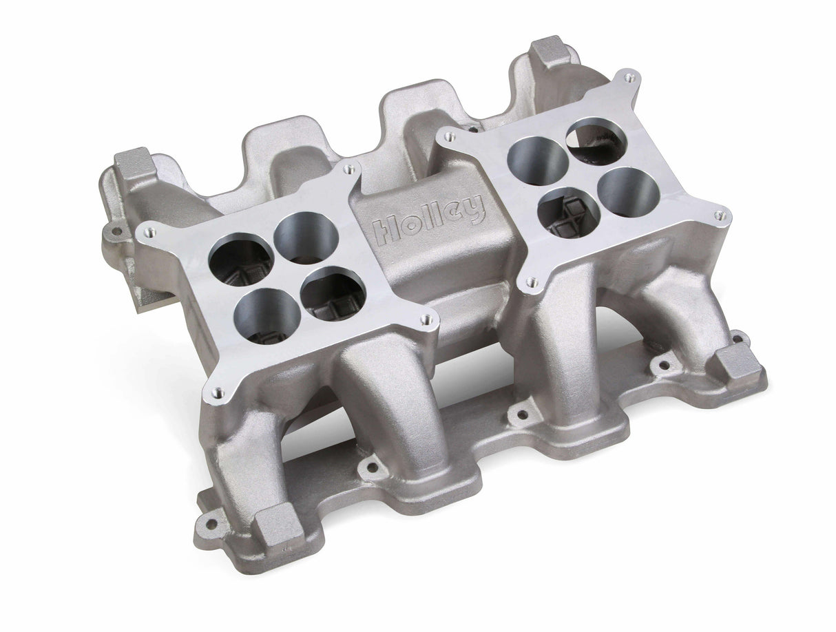 Holley LS Carbureted Manifold 2x4 Dual Plane LS3/L92 - 300-133 for 2008-2013 Chevy Corvette aluminum