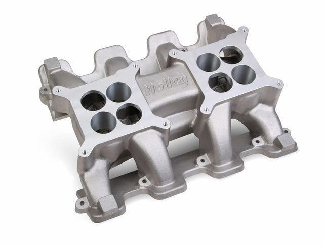 Holley LS Carbureted Manifold 2x4 Dual Plane LS3/L92 - 300-133 for 2008-2013 Chevy Corvette aluminum